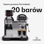 Retro carob coffee maker with coffee grinder Klarstein Bella Café (10045450) - Image 9