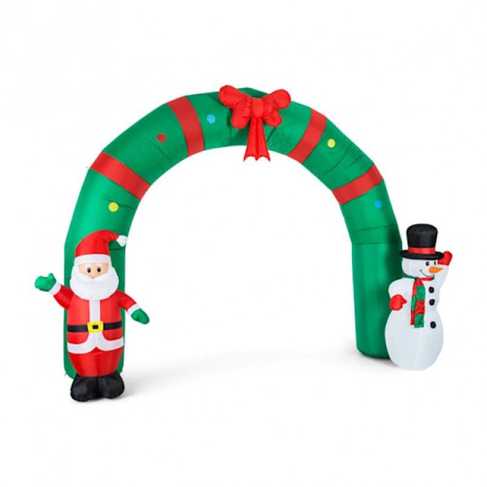 3fb124f8ac2c4e24bf384cfe2975cab6 Inflatable decoration entrance Christmas arch OneConcept Merry Welcome (10029233) - Image 1