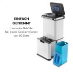 Trash sorting bin 3 in 1 touch with ozonation Klarstein Touchless (10035084) - Image 8
