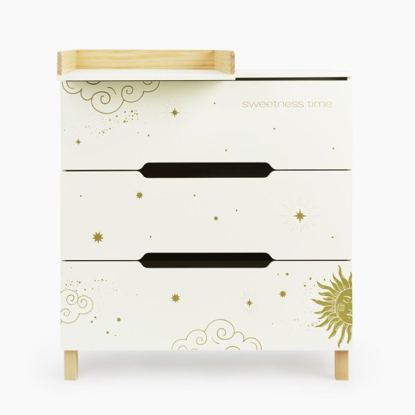 Chest of drawers with changing table FIOKI