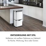 Trash sorting bin 3 in 1 touch with ozonation Klarstein Touchless (10035084) - Image 3