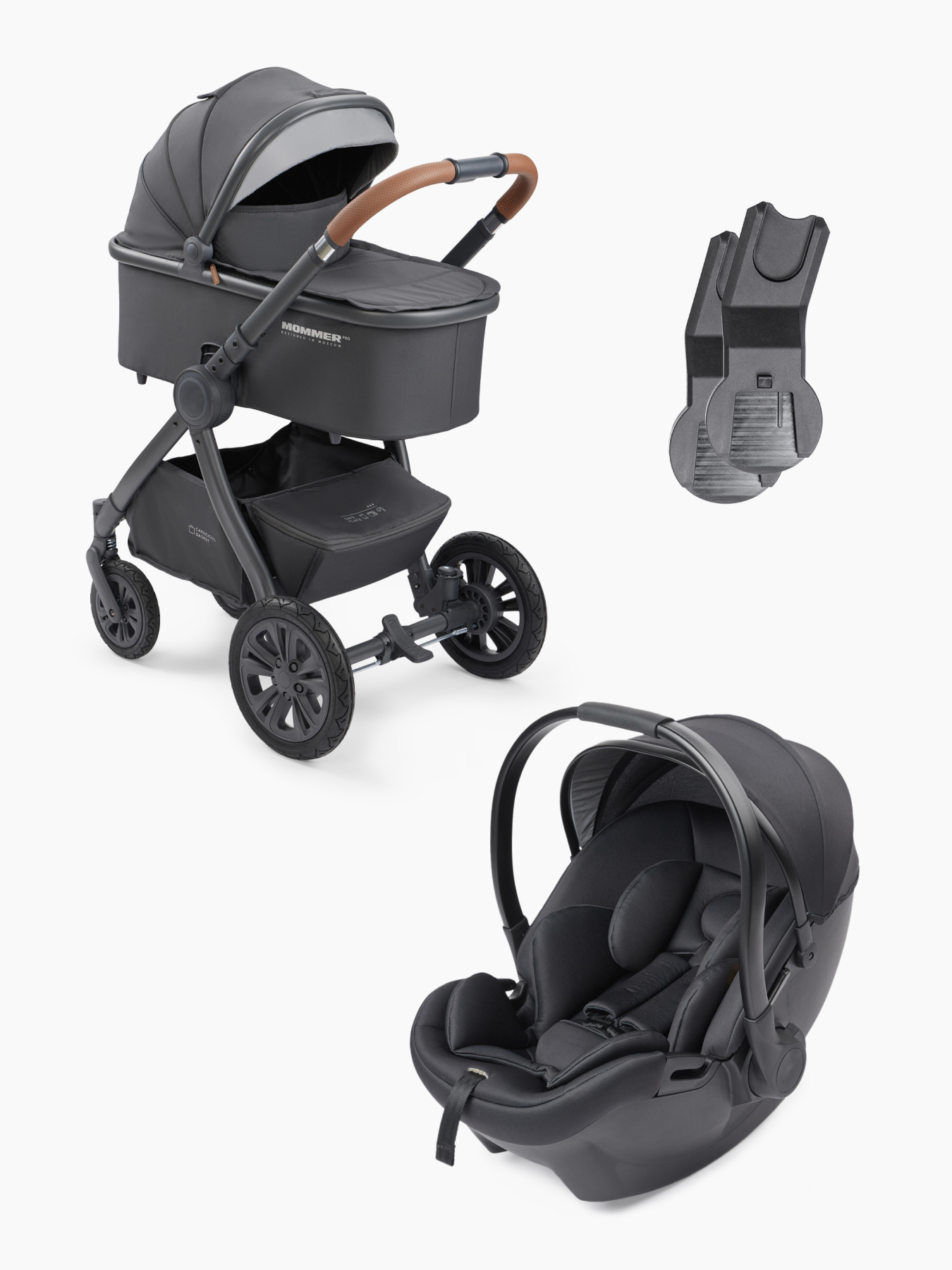 fd5d1a0f89bf4c9ca7e16e8df1ab6ad9 Set of 3 items "MOMMER PRO: STROLLER 3 IN 1 NOVA" - Image 1